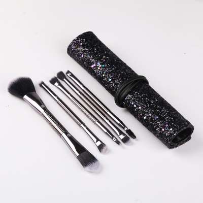 Free Ship Cosmetic Makeup Brush Set Professional with Foundation Eye Shadow Brush Rhinestone PU Bag Handle