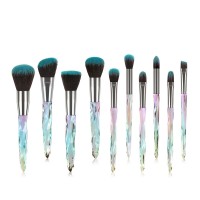 OEM Factory nylon hair makeup brush sets tools make up kit eye shadow diamonds Lowest Price crystal make up brushes blenders